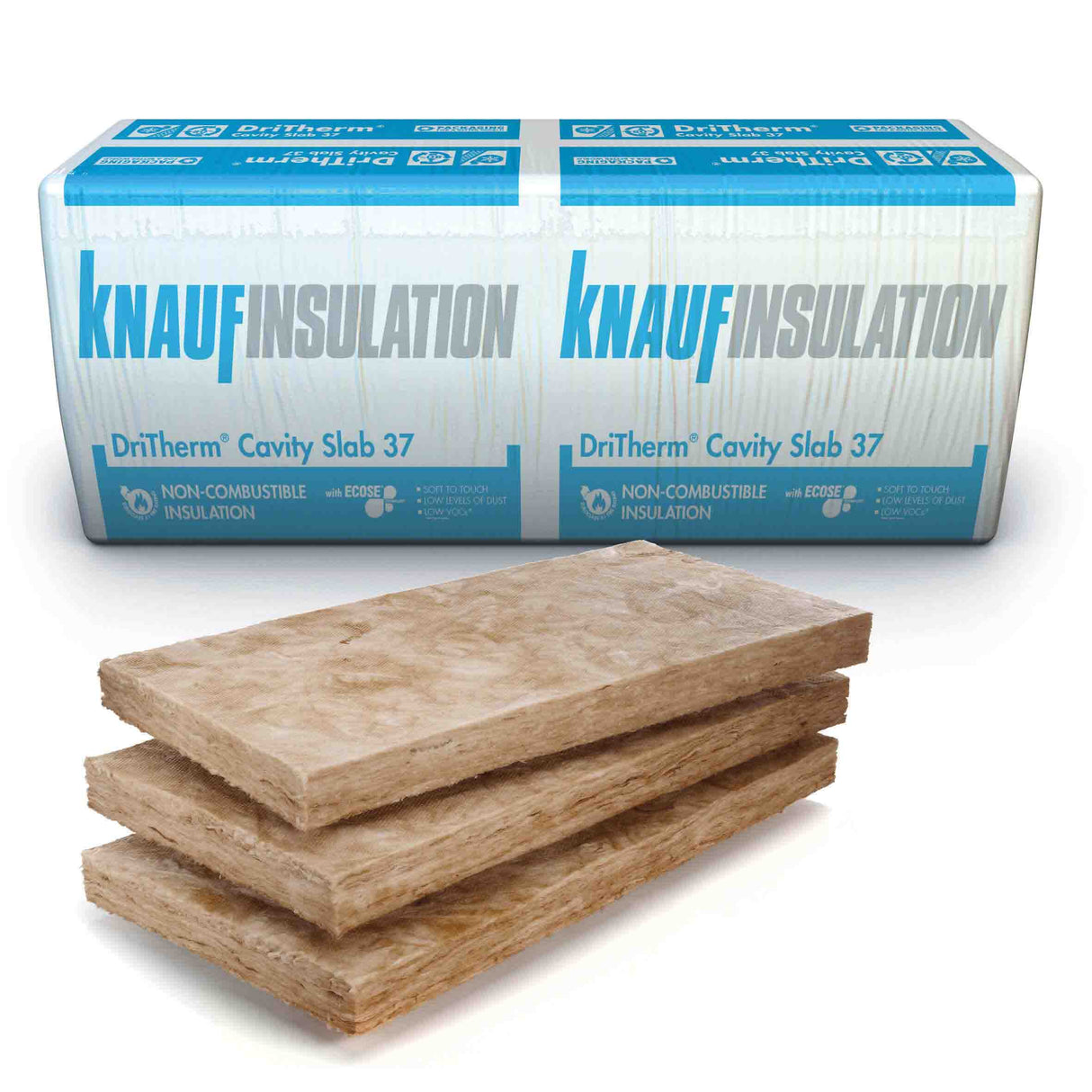 Knauf Dritherm cavity slab 37 displayed on a white background