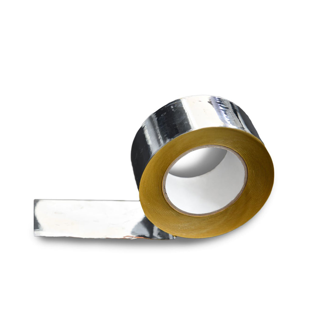 A roll of Novia metallised bopp tape displayed on a white background