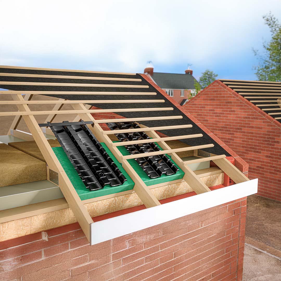 ARC Retrofit Wallplate Insulator shown in application on a house