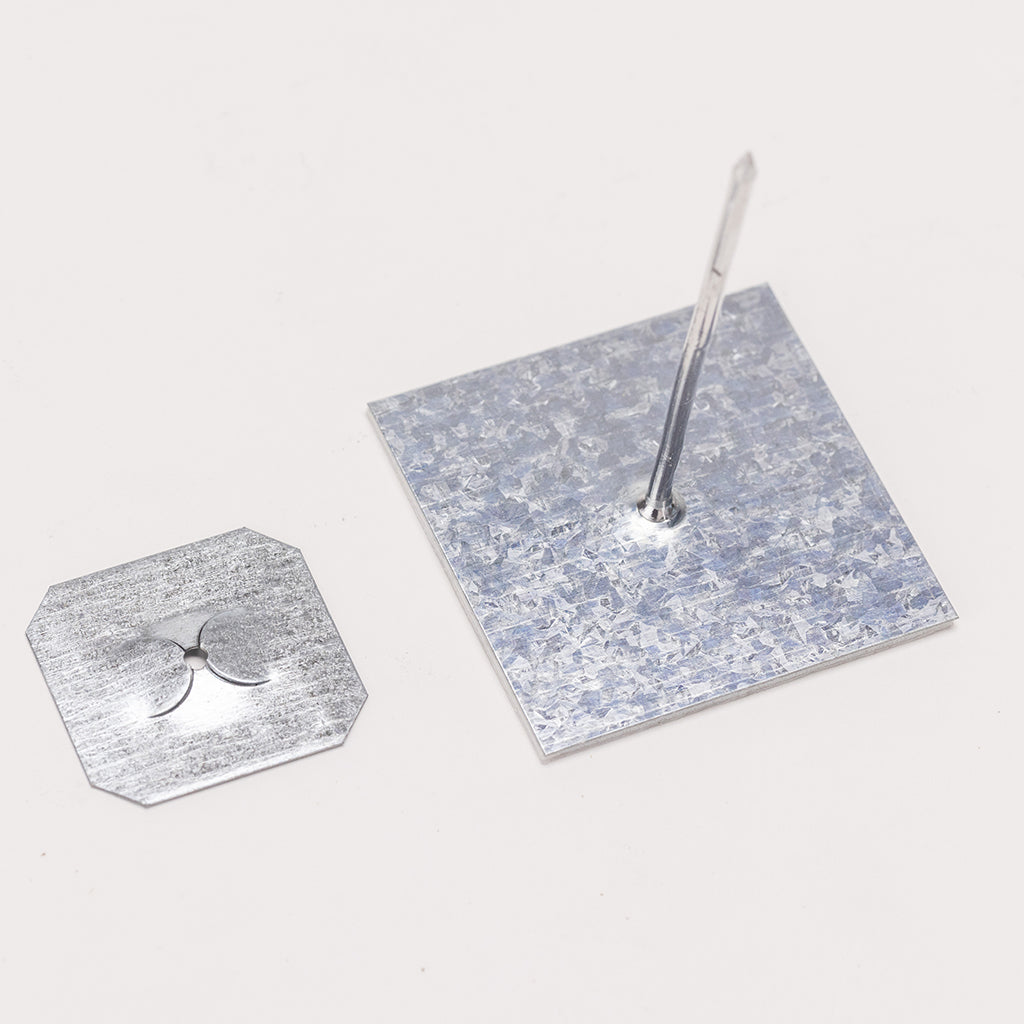 Siderise Self Adhesive Perforated Insulation Pin with Washer shown up close