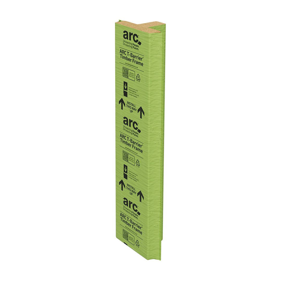 ARC T-Barrier for timber frame displayed on a white background
