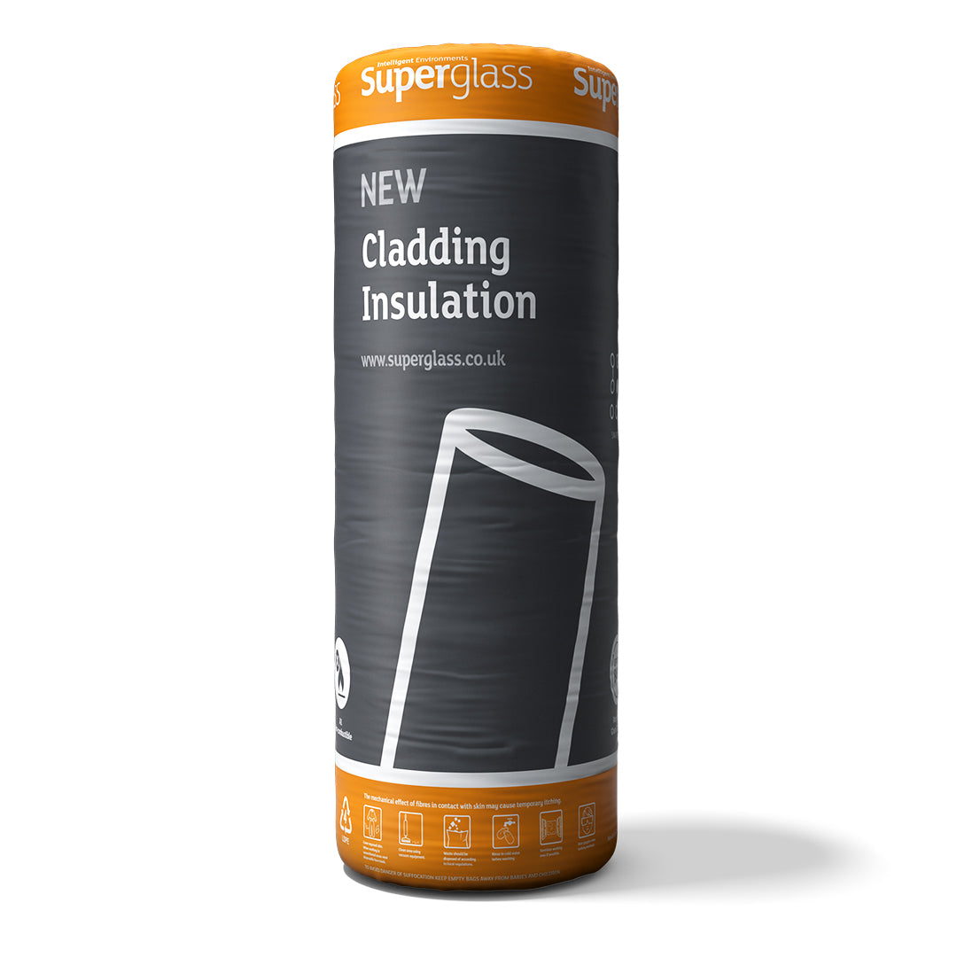 Superglass cladding roll displayed on a white background