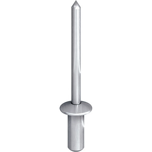 A single closed end Ejot rivet displayed on a transparent background