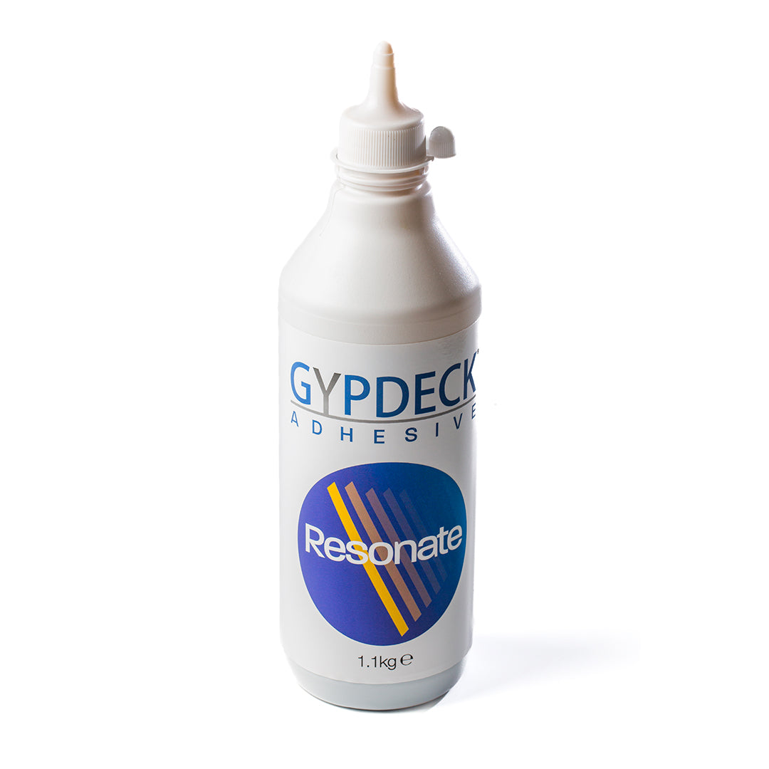 Resonate gypdeck adhesive displayed on a white background