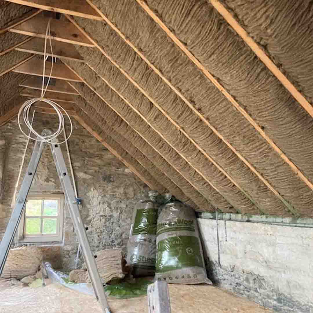 Sheepwool premium in displayed in a loft application