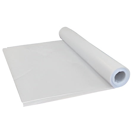 A roll of general purpose polythene in white displayed on a white background