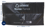 Siderise NCBXL Noise Fence Acoustic Barrier displayed on a white background, showing measurements