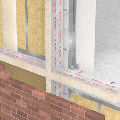 AIM Wall Cavity Fire Barrier Red Edition shown in application